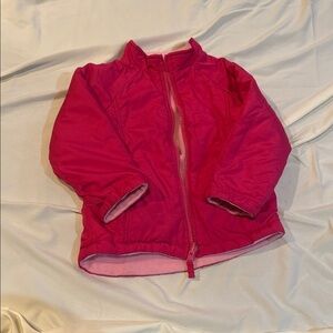 Vibrant Pink Kids' Zip-Up Jacket reversible